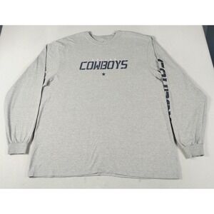 Dallas Cowboys Shirt Mens 2XL Gray NFL Cowboys‎ Authentic Apparel Long Sleeve